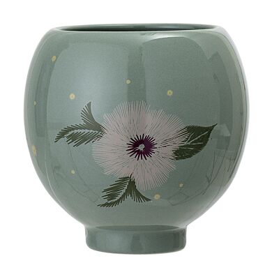 Calito Flowerpot, Green, Stoneware - (D12xH12 cm)