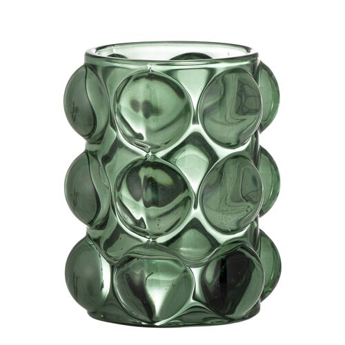 Deni Votive, Green, Glass - (D8,5xH10 cm)