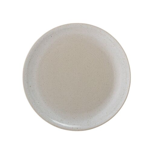 Taupe Plate, Grey, Stoneware - (D21,5xH2,5 cm)