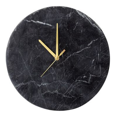 Horloge Murale Jamin, Noir, Marbre - (D25,5xL1,5 cm)