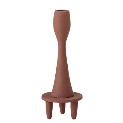 Davi Candlestick, Brown, Aluminum - (D9,5xH25,5 cm)