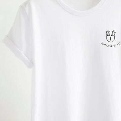 T-shirt Saint Jean de Luz - imprimé blanc