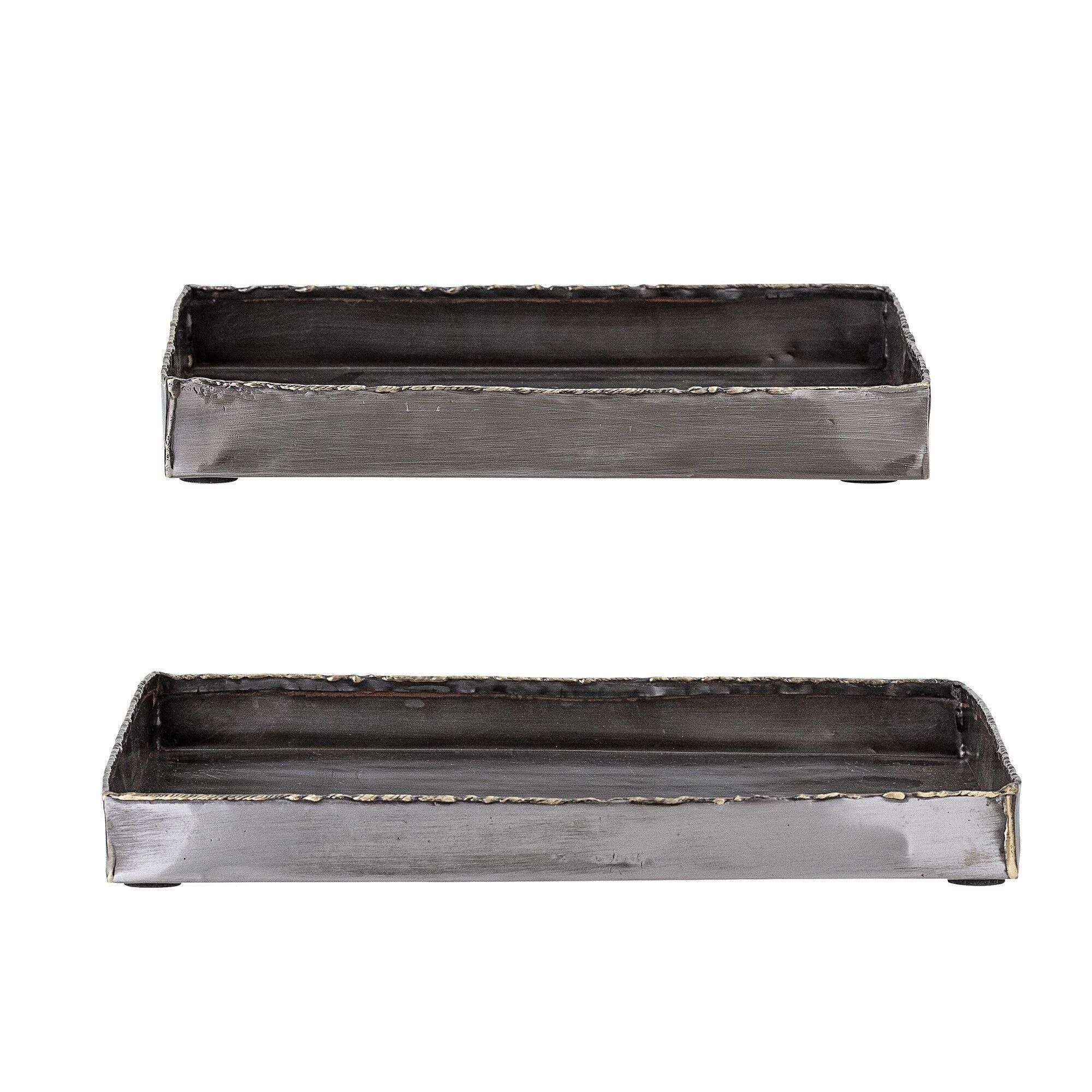 Cody Tablett, Schwarz, Metall - (L30xH2xB30/L26xH2xW26 cm, 2er-Set)