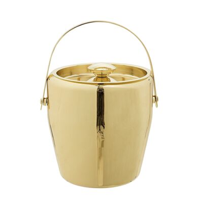 Cocktail Ice Bucket, Gold, Stainless Steel - (D19xH20 cm)