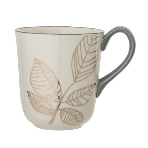 Rio Mug, White, Stoneware - (D9xH10 cm)