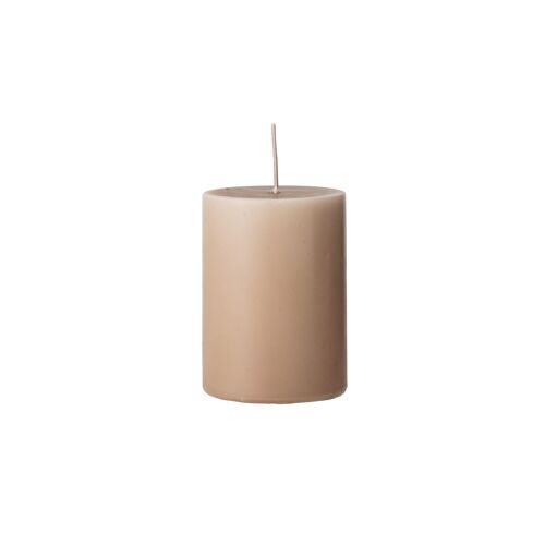 Anja Candle, Brown, Parafin - (D7xH10 cm)