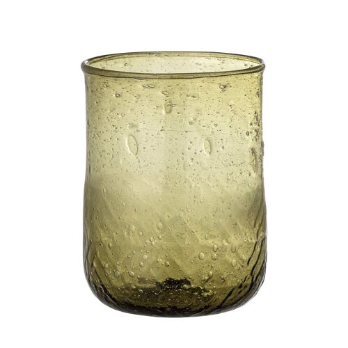 Talli Drinking Glass, Green, Recycled Glass - (D7xH9 cm)