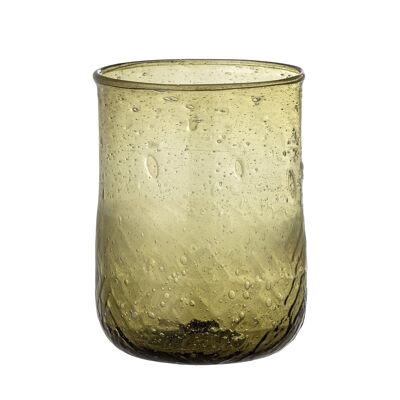 Talli Trinkglas, Grün, Recyceltes Glas - (D7xH9 cm)