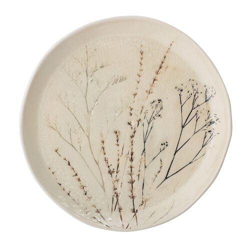 Bea Plate, Nature, Stoneware - (D27,5 cm)