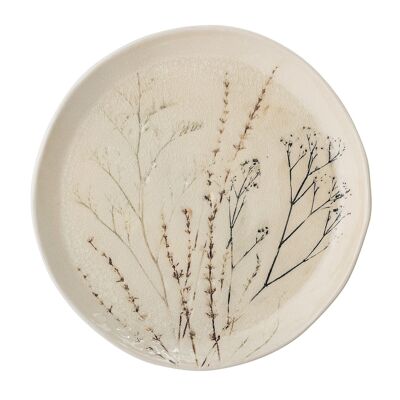 Bea Plate, Nature, Stoneware - (D27,5 cm)