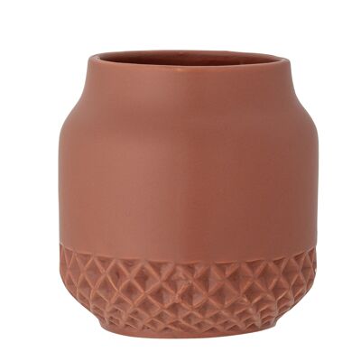 Holden Flowerpot, Brown, Stoneware - (D12,5xH13,5 cm)