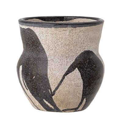 Nala Flowerpot, Black, Terracotta - (D14,5xH14,5 cm)