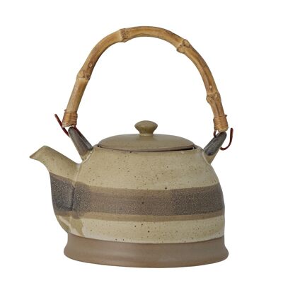 Solange Teapot, Nature, Stoneware - (D15xH14 cm)
