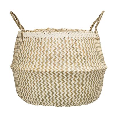 Floria Basket, Nature, Seagrass - (D42xH34 cm)