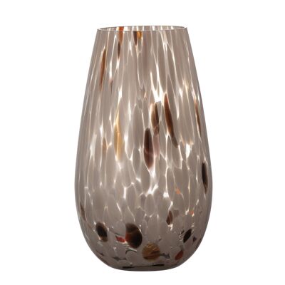 Artem Vase, Brown, Glass - (D14,5xH25 cm)