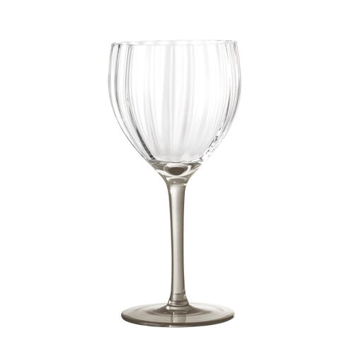 Ragna Wine Glass, Brown, Glass - (D8,5xH18 cm)