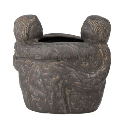 Liona Flowerpot, Grey, Stoneware - (L20xH19,5xW17 cm)