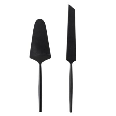 Charlton Cake Server, Black, Stainless Steelv - (L25xW6/L28xW2,5 cm, Set of 2)