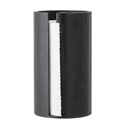 Celian Kitchen Paper Stand, Black, Paulownia - (D14,5xH25,5 cm)