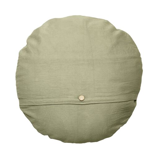 Cushion, Green, Cotton - (D40 cm)
