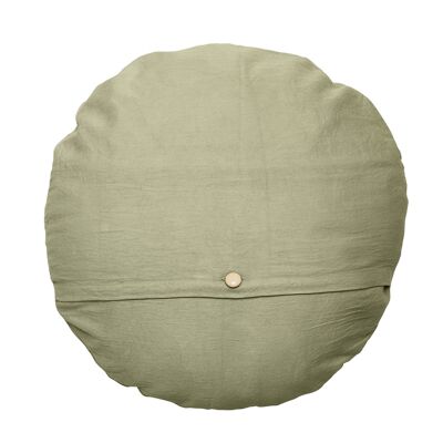 Coussin, Vert, Coton - (D40 cm)