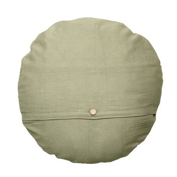Coussin, Vert, Coton - (D40 cm) 1