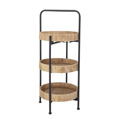 Tavolino Deva, Natura, Rattan - (D33xH74 cm)