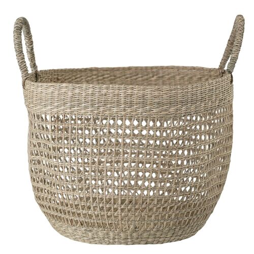 Hesam Basket, Nature, Seagrass - (D34xH24 cm)