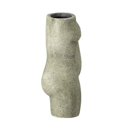 Vase Déco Emeli, Vert, Terre Cuite - (L10xH16xW6,5 cm)