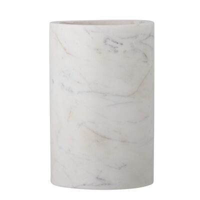 Manda Wine Cooler, White, Marble - (D11,5xH18 cm)