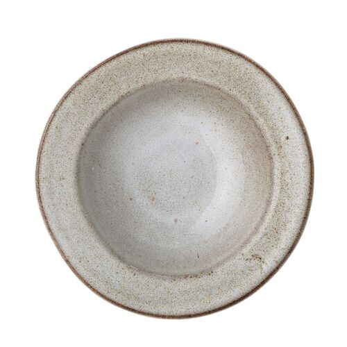 Sandrine Pasta Plate, Grey, Stoneware - (D22xH5,5 cm)
