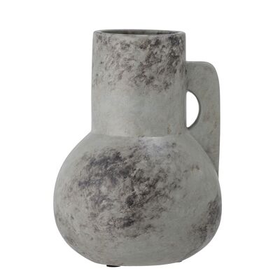 Tias Vase, Grau, Keramik - (L18xH23xB18 cm)