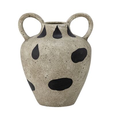 Taye Vase, Nature, Stoneware - (D18xH22 cm)
