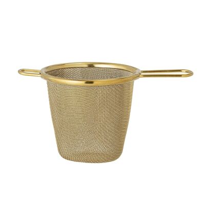 Thesi Tea Strainer, Gold, Stainless Steel - (L13,5xH7xW7 cm)