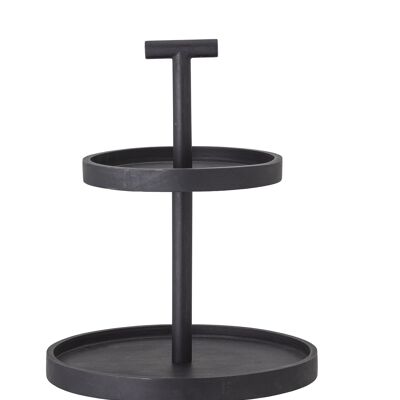 Bille Etagere, Black, Mango - (D33,5xH41,5 cm)