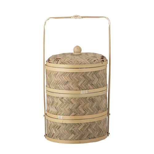 Niella Basket, Nature, Bamboo - (D20xH40 cm)