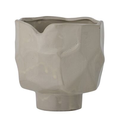 Sella Flowerpot, Grey, Stoneware - (D12,5xH12,5 cm)