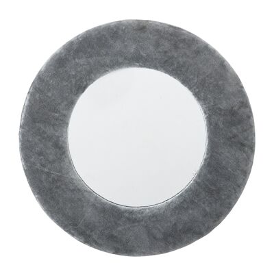 Zoyla Mirror, Grey, Cotton - (D40xW2,5 cm)