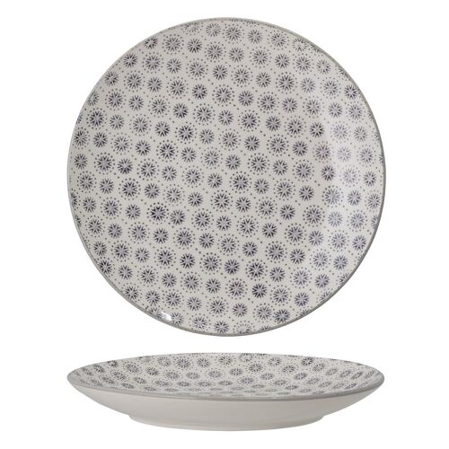 Elsa Plate, Grey, Stoneware - (D20,5 cm)