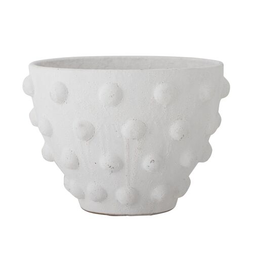 Rokiya Deco Flowerpot, White, Terracotta - (D27,5xH20 cm)