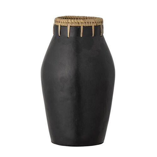 Dixon Deco Vase, Black, Terracotta - (D15xH27 cm)
