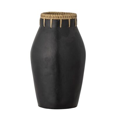 Dixon Deco Vase, Schwarz, Terrakotta - (D15xH27 cm)