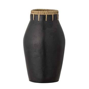 Dixon Deco Vase, Noir, Terre Cuite - (D15xH27 cm) 1