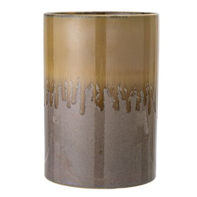 Zabri Vase, Brown, Stoneware - (D14xH21 cm)