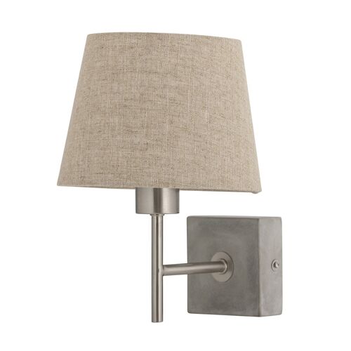 Stellio Wall Lamp, Nature, Linen - (L22xH28,5xW20,5 cm)