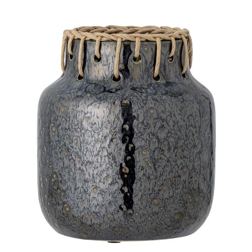 Janel Vase, Black, Ceramic - (D17xH21 cm)