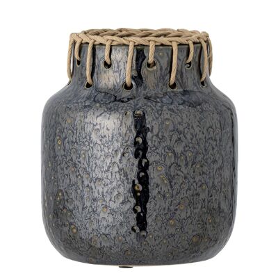 Vase Janel, Noir, Céramique - (D17xH21 cm)