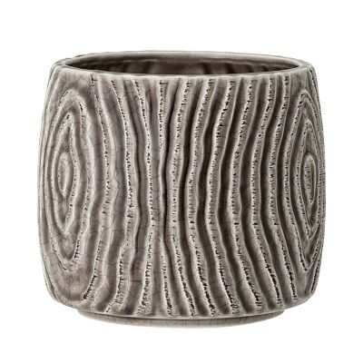 Hena Flowerpot, Grey, Stoneware - (D13,5xH12 cm)