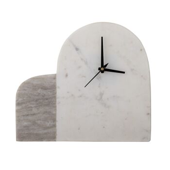 Horloge de table Moria, blanc, marbre - (L25,5xH23xW5 cm) 1