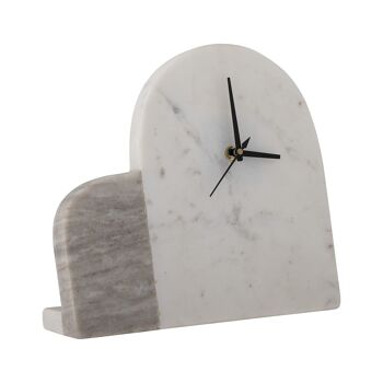 Horloge de table Moria, blanc, marbre - (L25,5xH23xW5 cm) 2